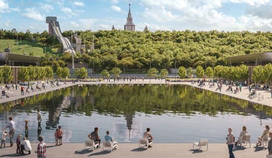 В "Лужниках" построят новый фонтан на большой площади