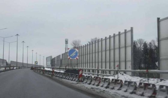 На КАД у развязки с Приморским шоссе перекроют полосу движения