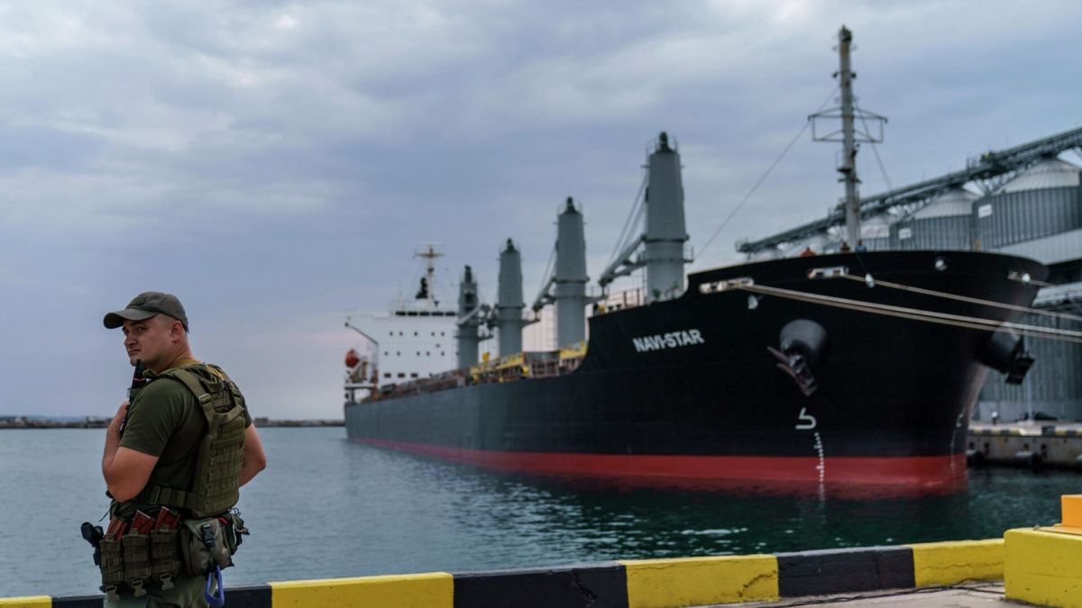 Из порта Одессы вышло судно с украинским зерном