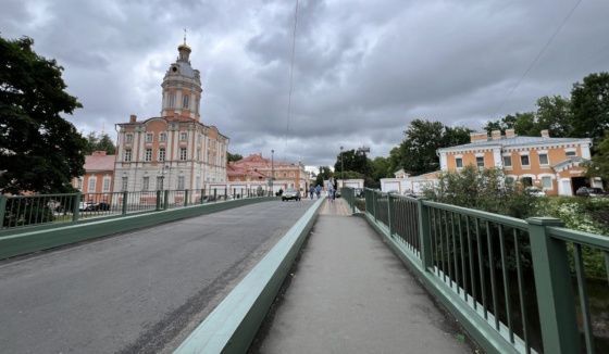 Восстановление 2-го Лаврского моста через реку Монастырку завершено
