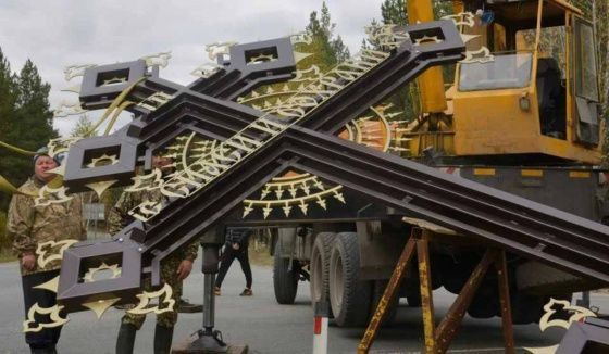 Поклонный крест высотой 11 метров установили в Челябинской области