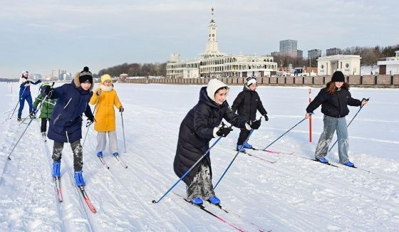 Лыжная трасса у Северного речного вокзала появилась на канале имени Москвы