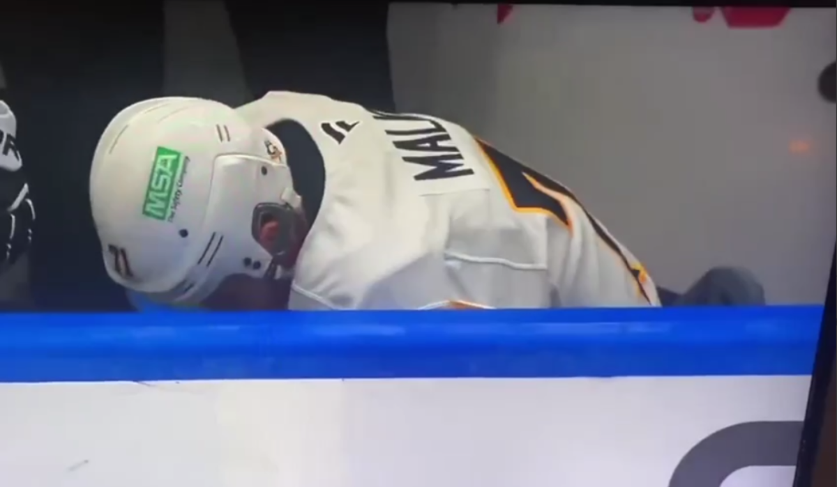 Малкин получил повреждение, находясь на скамейке запасных