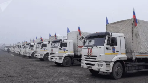 В Карабах прибыли вагоны с гуманитарной помощью из РФ
