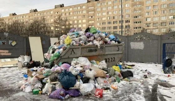 Вывозу мусора в Петербурге теперь мешают морозы