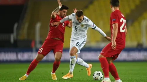 Сборная России проиграла туркам в матче Лиги наций