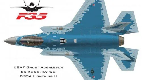 Американский истребитель F-35 замаскировали под российский самолёт